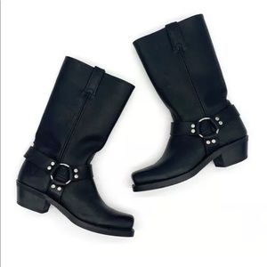 Frye Harness 12R Black Leather Women’s Boots